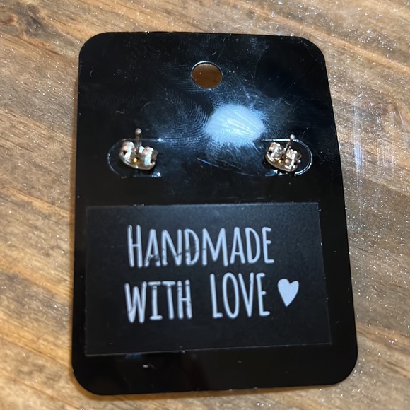 Cute orange and tan ice cream cone earrings, plastic, glittery, Nickle Free - Picture 4 of 4